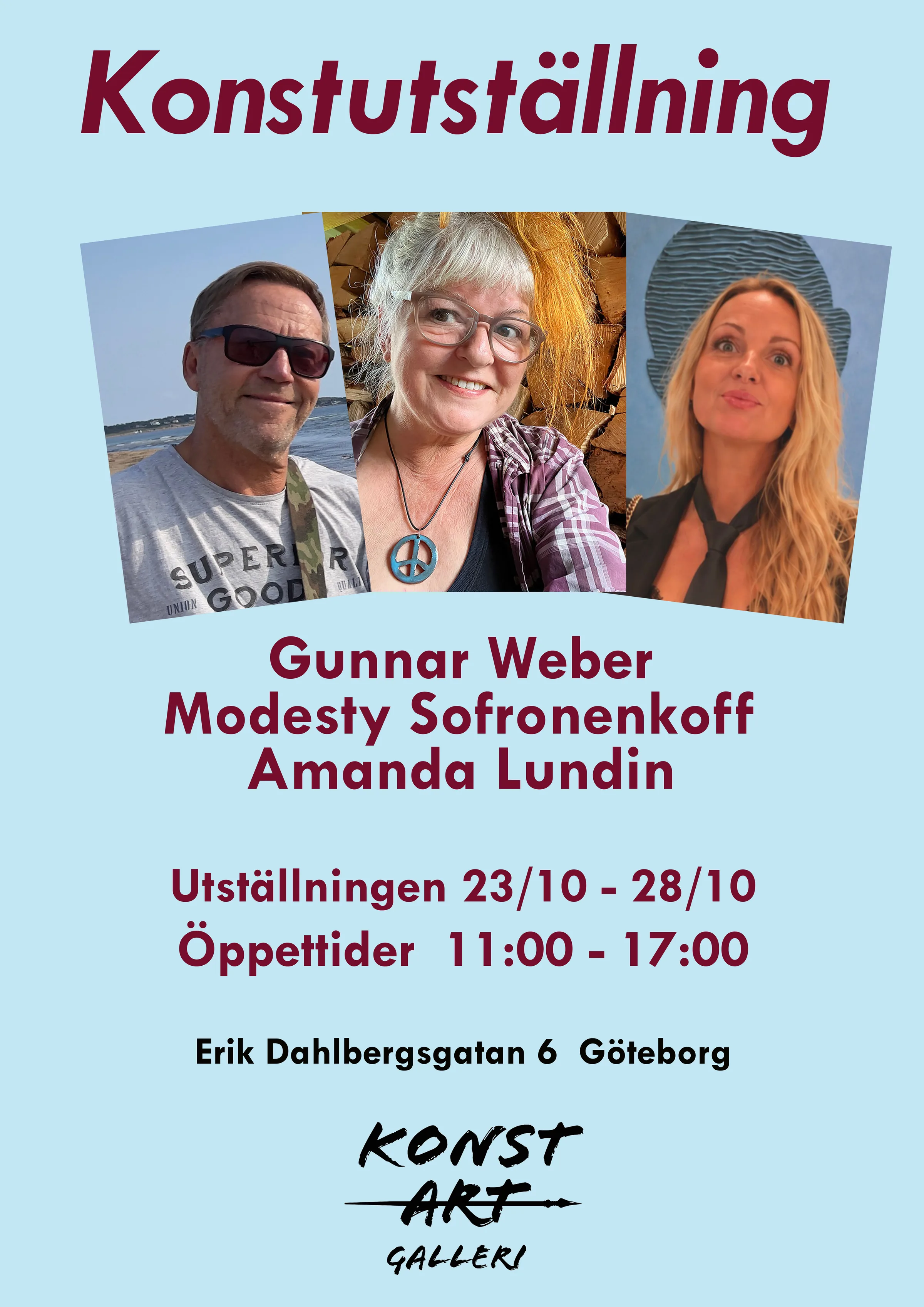 Affisch för utställning 23–28 oktober 2026 på KonstArt Galleri