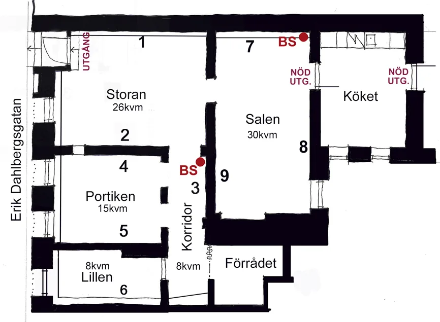 Planritning över KonstArt Galleri
