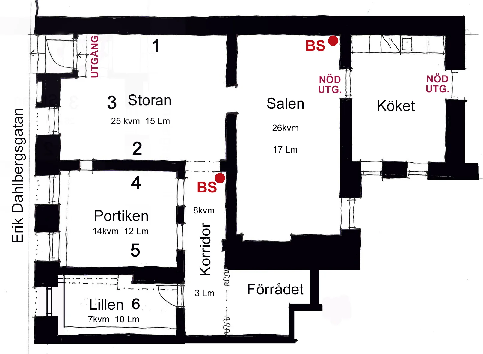 Planritning över KonstArt Galleri
